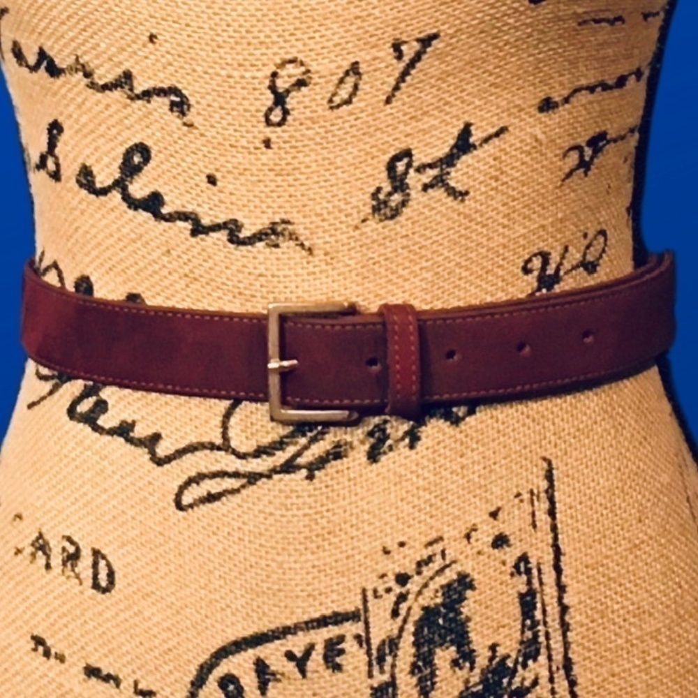 LIMITED 100% Genuine Suede Leather Women’s Belt, Berry color, Pre-owned